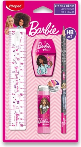 Maped pisalni set BARBIE, 4-delni komplet šolskih potrebščin