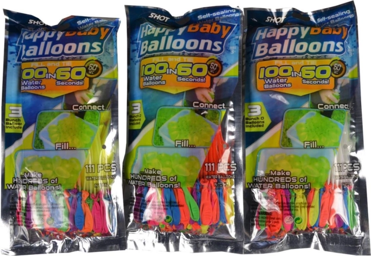 Vodeni balončki 25 cm – napolnite 111 kosov v 60 sekundah