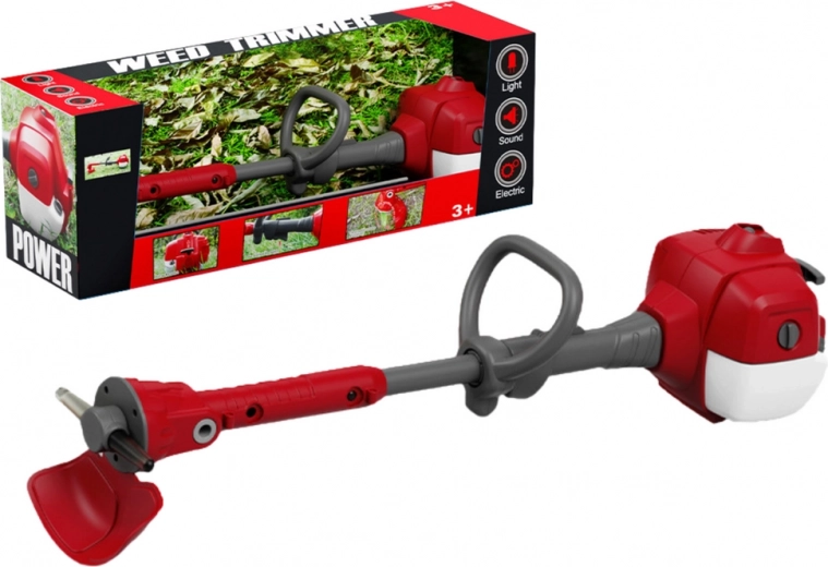 Otroška vrtna kosilnica rdeča z učinki