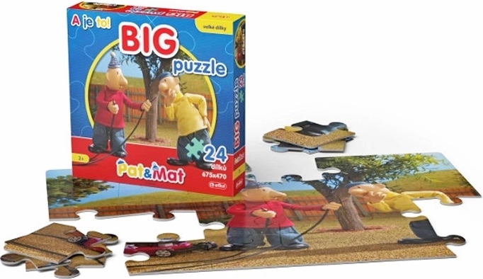 Pat in Mat Puzzle BIG 1 – dvostranske talne puzzle 24 kosov