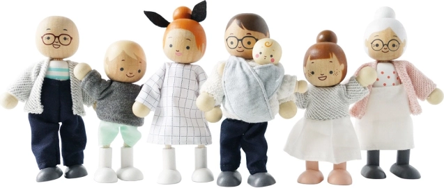 Lesene punčke Moja družina - Le Toy Van