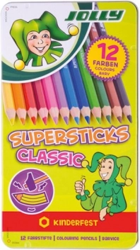 Barvice Supersticks 12 barv v kovinski škatlici