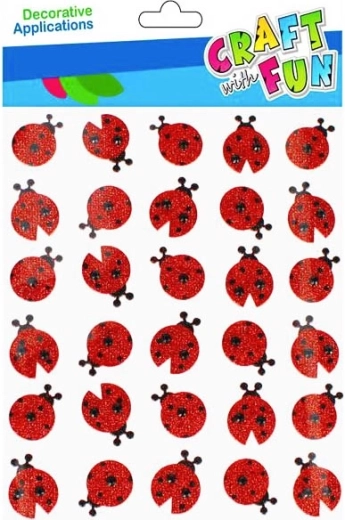 nalepke pikapolonice z bleščicami 30 kos