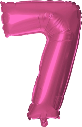 Foliasti balon številka 7 30 cm roza TORO