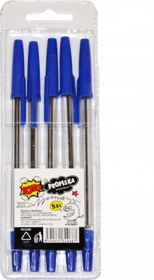 Komplet 5 enkratnih kulijev – modro črnilo