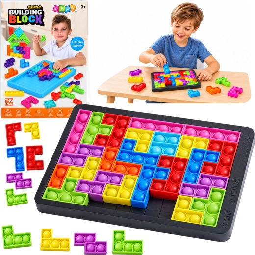 Senzorična igrača Tetris Pop-It Puzzle 3v1