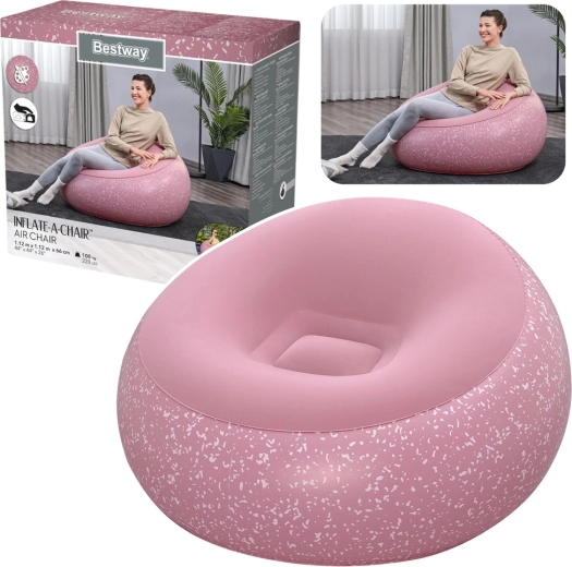 Napihljiv fotelj Bestway Inflate-A-Chair, roza