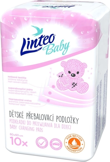 Previjalne podloge Linteo Baby 60 × 60 cm 10 kosov