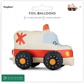 Stoječi folijski balon reševalno vozilo 68 × 48 cm (mix)