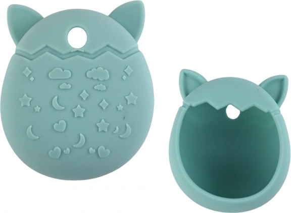 Silikonski etui za Tamagotchi z mačjim dizajnom in turkiznim odtenkom
