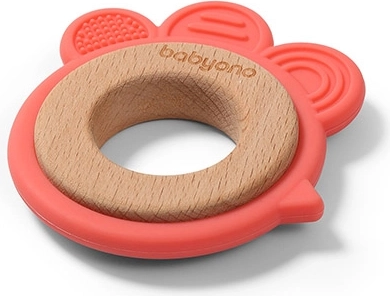 BabyOno leseno-silikonski grizalo Hen