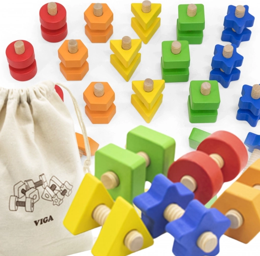 VIGA Barvni liki in vijaki za otroke