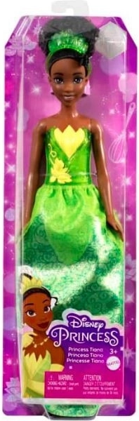 Punčka DISNEY PRINCESS Tiana v zelenih oblačilih