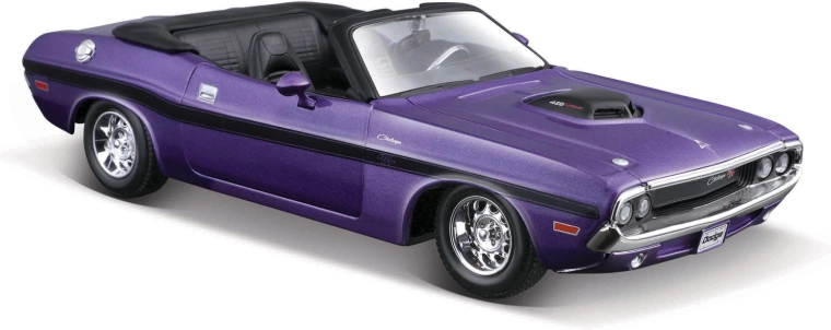 Maisto 1970 Dodge Challenger R/T Convertible – die-cast metal model 1:24, purple metallic