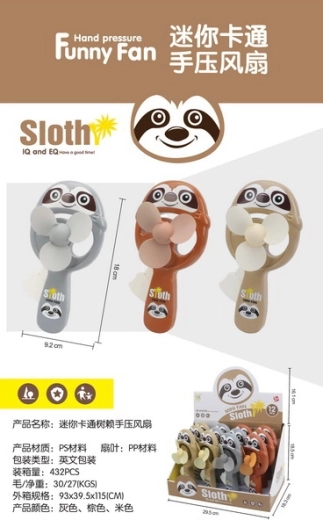 Ročni ventilator lenivec 18 cm