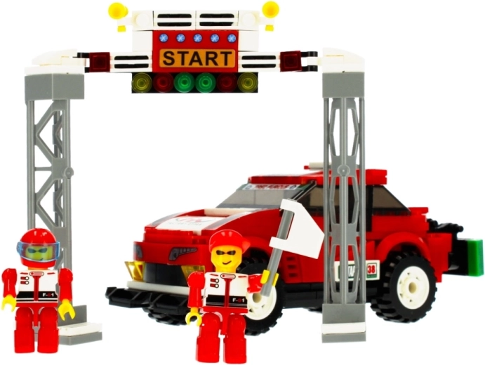 Starting gate with traffic light