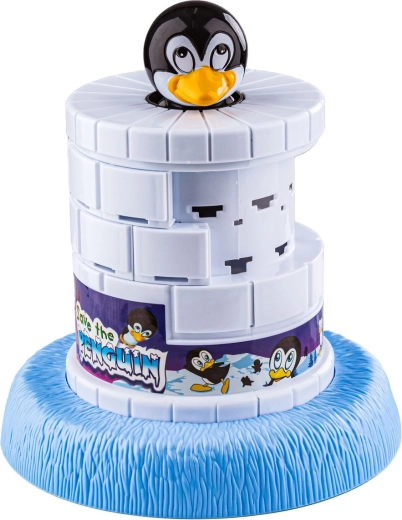 Ice tower with a penguin and a stable base