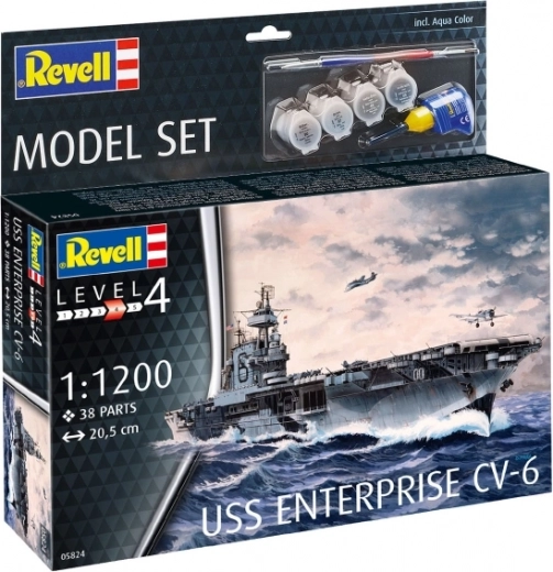 Revell Model Set USS ENTERPRISE CV-6 1:1200 – plastični model letalonosilke