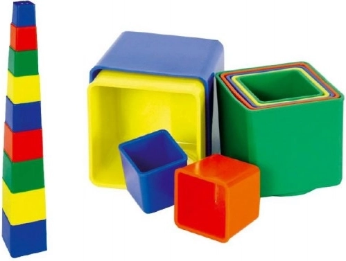 Zlagalne plastične kocke 9 kosov