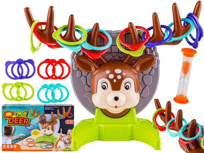 Skill game: ring toss onto a deer (Deer Ring Game)