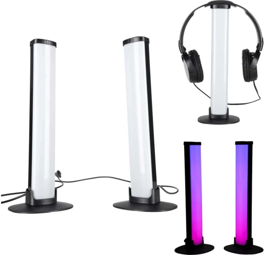 Igralni namizni LED RGB svetlobni stolpčki z daljinskim upravljanjem (2 kosa)
