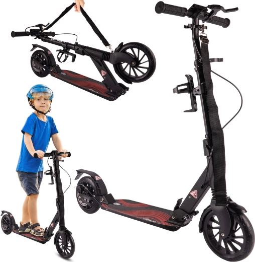 Skiro z diskasto zavoro, trakom in držalom za steklenico