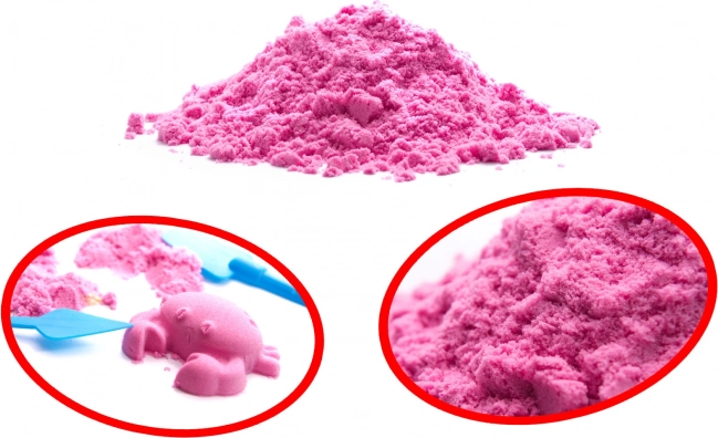 Magčni kinetični pesek za otroke 1 kg – Rožnata