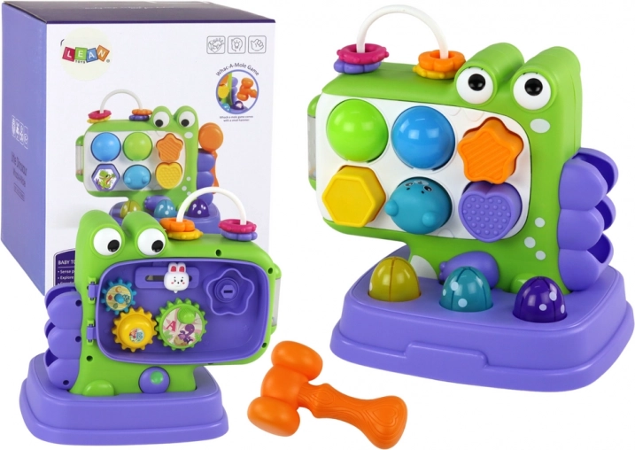 Dinozavrov izobraževalni panel Whac-A-Mole Sorter Game za otroke Purple