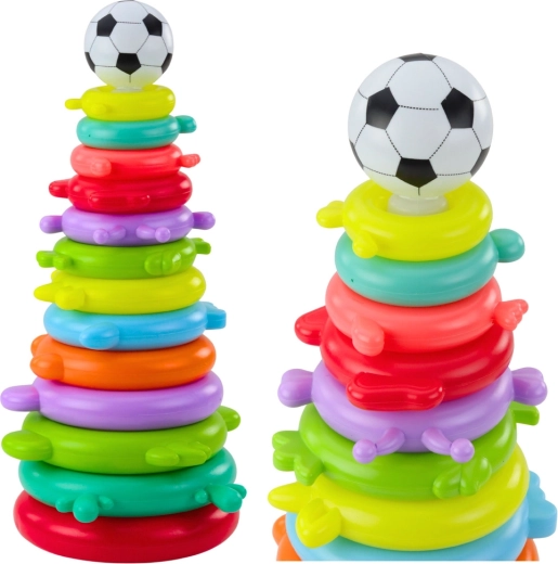 Izobraževalna sestavljanka – piramida z žogico in nalepkami – 13 stopenj