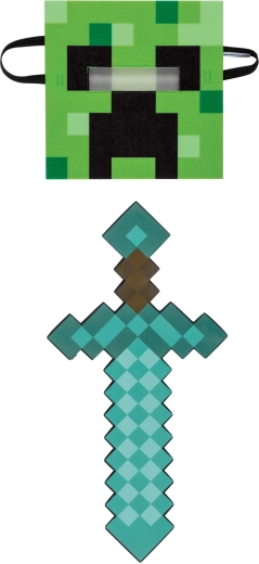 Minecraft komplet: maska in penasti meč Creeper