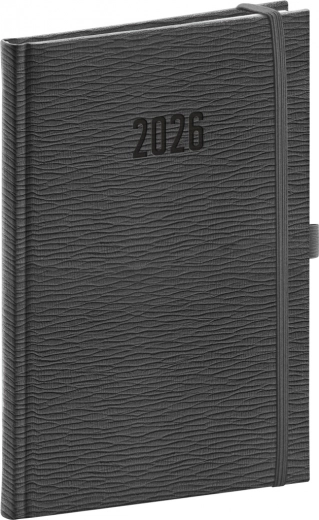 Tedenski dnevnik Rivoli 2026 siv 15 x 21 cm