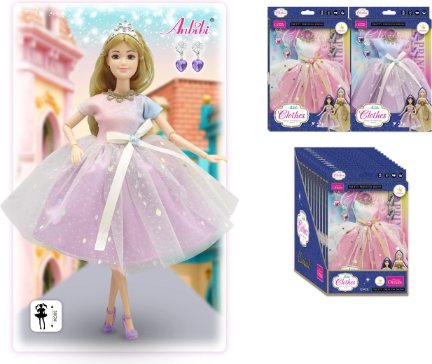 Klasična princeskina obleka za punčke 30 cm – več vrst