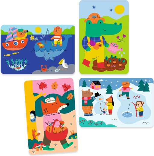 Štirje letni časi v prikupnih prizorih