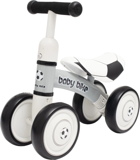 Otroški poganjalec Baby Mix Baby Bike nogometni črno-beli