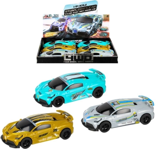 Drift dirkalni avto na vztrajnik – 3 barve