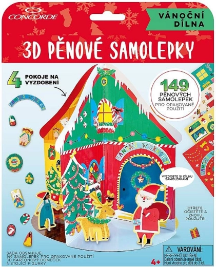 3D penaste nalepke božična delavnica CONCORDE