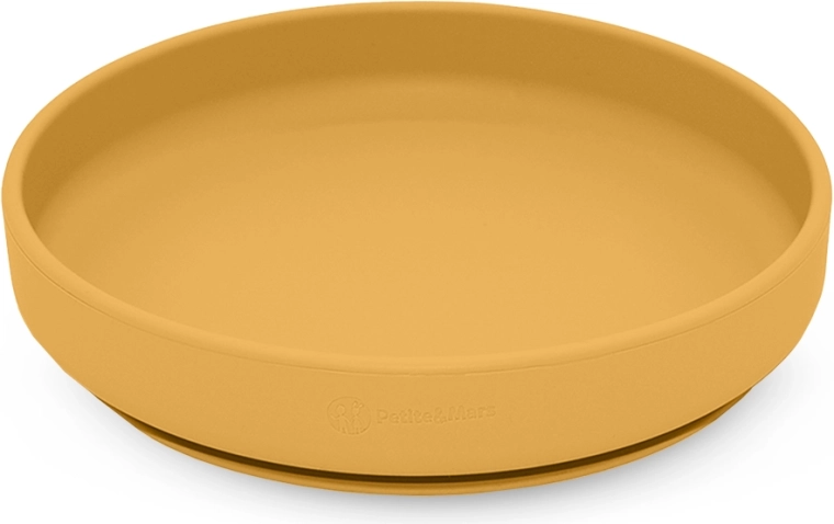 Petite&Mars silikonski krožnik s priseskom Take&Match intense ochre 6m+