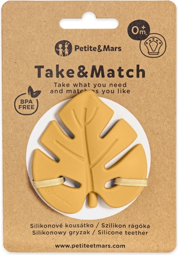 Petite&Mars silikonsko grizalo Take&Match intense ochre