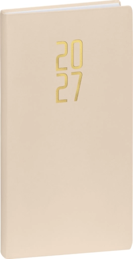 Notique pocket diary Ponza 2027 beige 9 × 15.5 cm