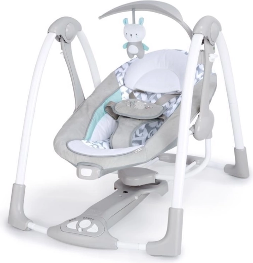 Pretvorljiva otroška gugalnica 2v1 z vibracijami in melodijami Raylan INGENUITY, 0m+ do 9 kg