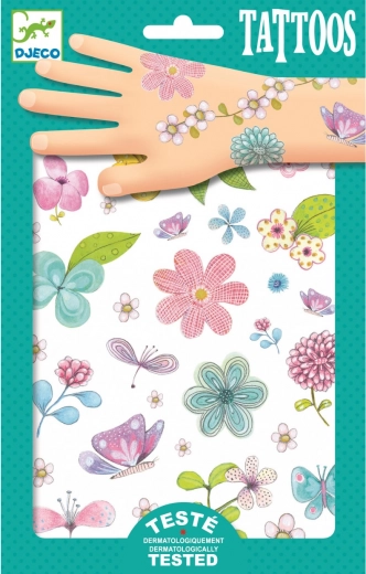 Djeco začasne tetovaže s cvetličnimi motivi (2 polji)