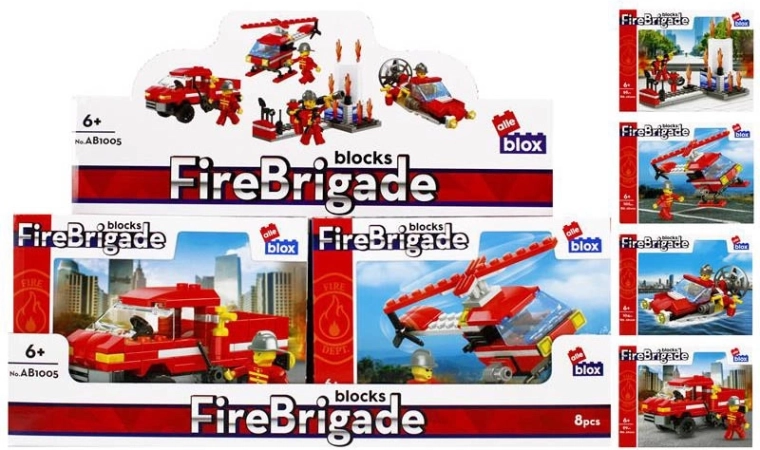 Gradbeni komplet gasilci z minifigurico – 4 vrste