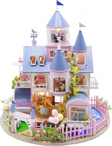 2Kids Toys pravljični grad – miniaturna hišica z LED osvetlitvijo