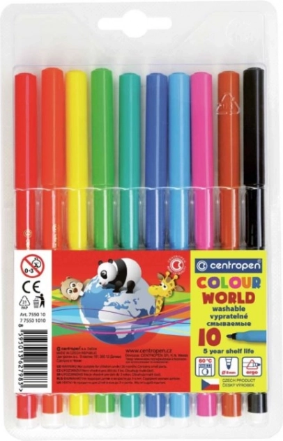 Centropen komplet flomastrov 10 barv