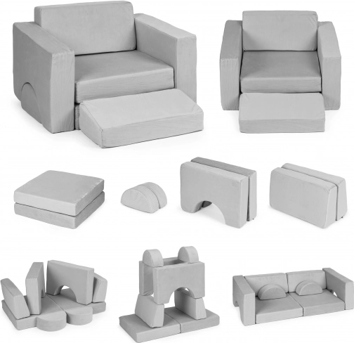 Modularni otroški stol 8v1 ECOTOYS – Siva