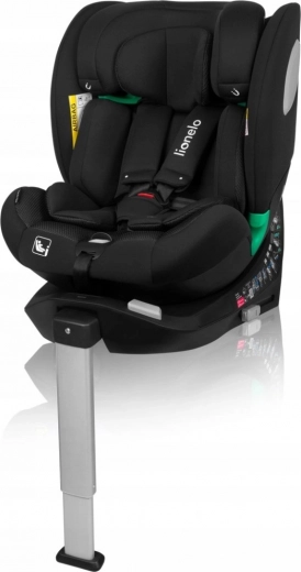 Lionelo otroški avtosedež Braam Air i-Size 40–150 cm črn