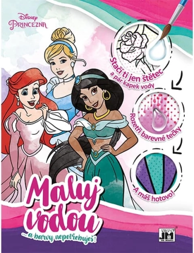 Slikaj z vodo A4 Disney Princeske – čarobna pobarvanka