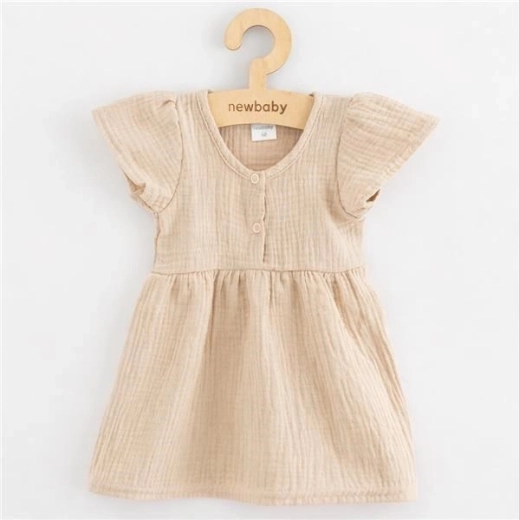 Bombažna muslinska obleka za dojenčice New Baby, bežna, 56 (0–3 mesece)