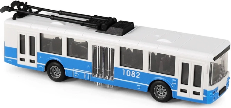 Modri mestni trolejbus na vztrajnik, 16 cm