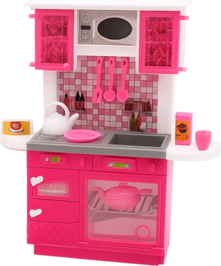 Realistična kuhinjska linija s pečico in pomivalnim koritom